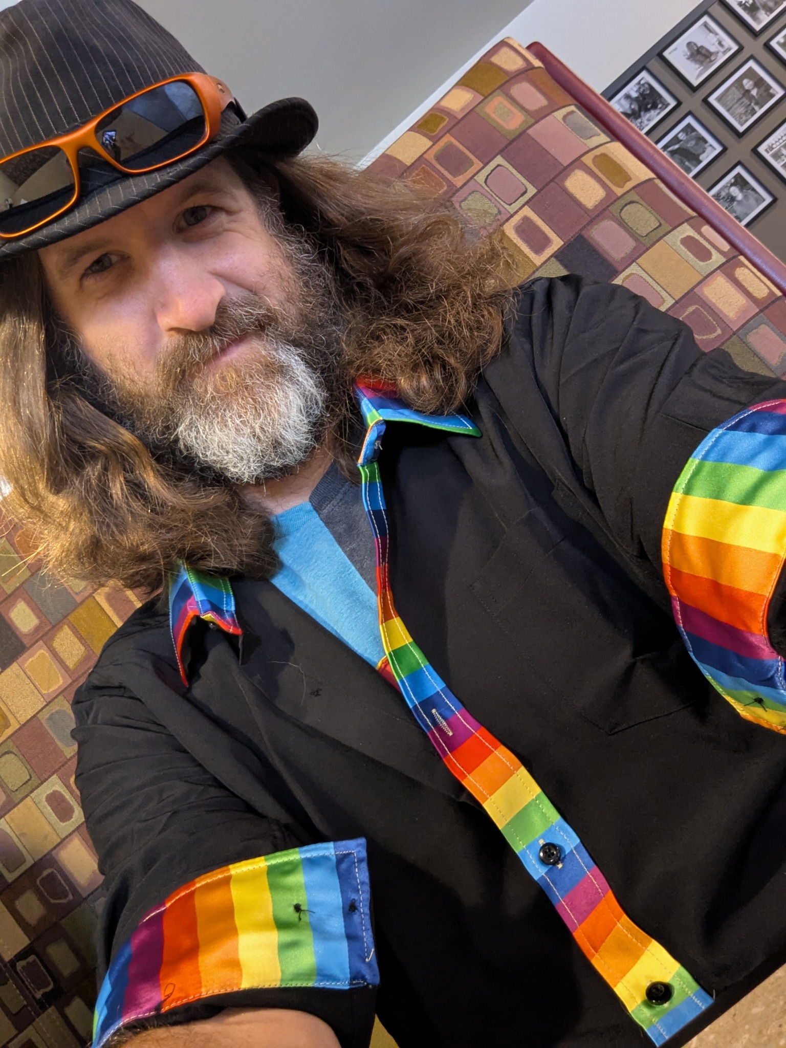 Brian in colorful shirt