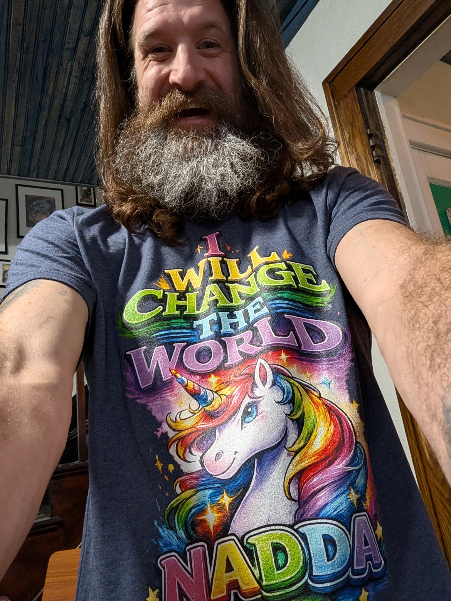 Brian wearing Nadda shirt