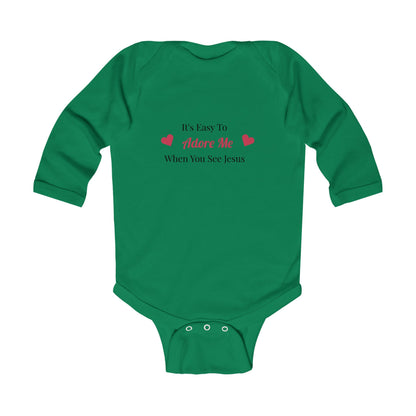 Adore Me Infant Long Sleeve Bodysuit - Cute Christian Baby Apparel