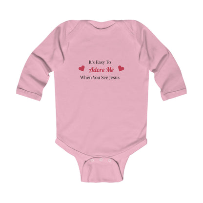 Adore Me Infant Long Sleeve Bodysuit - Cute Christian Baby Apparel