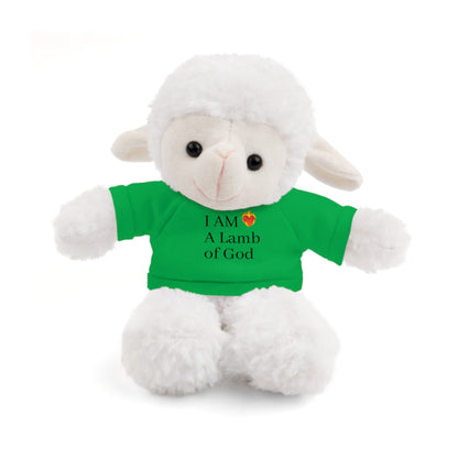 Faith-Inspired Stuffed Lion Toy with T-Shirt - 'I Am A Lamb of God'