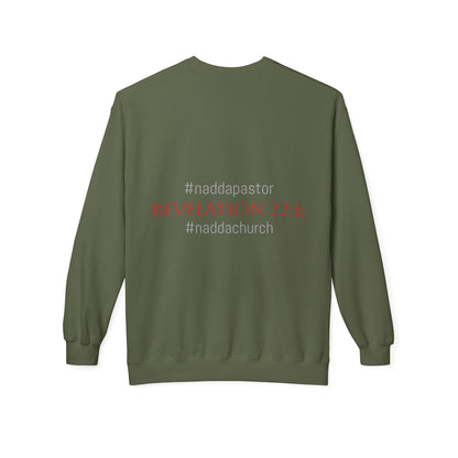 NADDA THETRUTHMANSHOW.COM Unisex Fleece Crewneck Sweatshirt Revelation 22:6