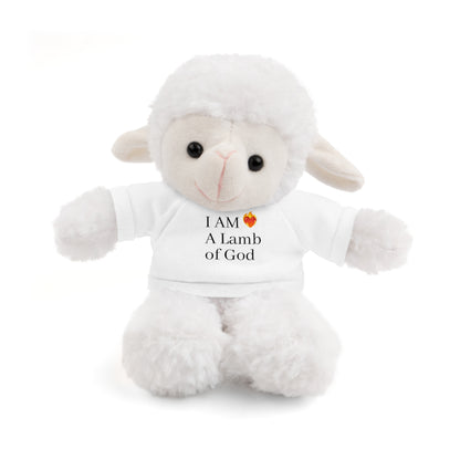 Faith-Inspired Stuffed Lion Toy with T-Shirt - 'I Am A Lamb of God'