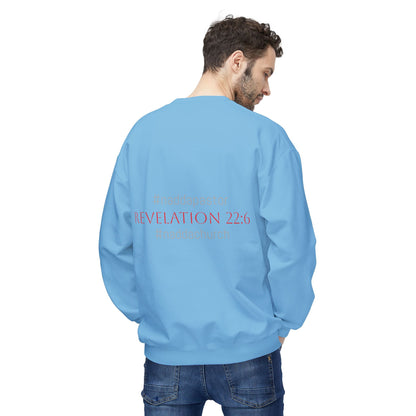 NADDA THETRUTHMANSHOW.COM Unisex Fleece Crewneck Sweatshirt Revelation 22:6