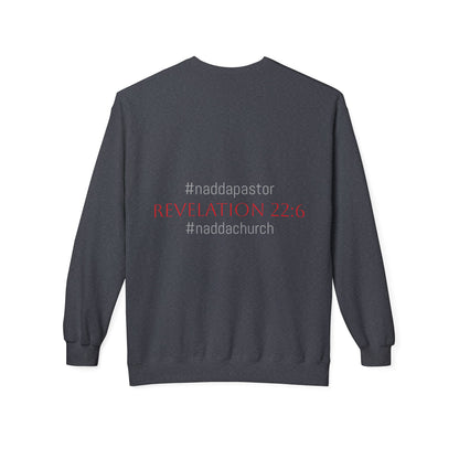 NADDA THETRUTHMANSHOW.COM Unisex Fleece Crewneck Sweatshirt Revelation 22:6