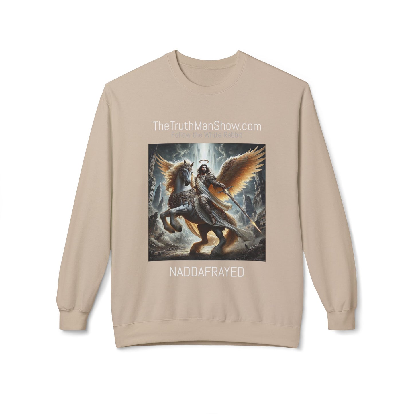 NADDA THETRUTHMANSHOW.COM Unisex Fleece Crewneck Sweatshirt Revelation 22:6