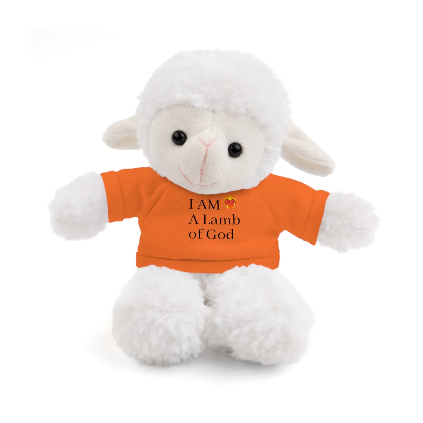 Faith-Inspired Stuffed Lion Toy with T-Shirt - 'I Am A Lamb of God'