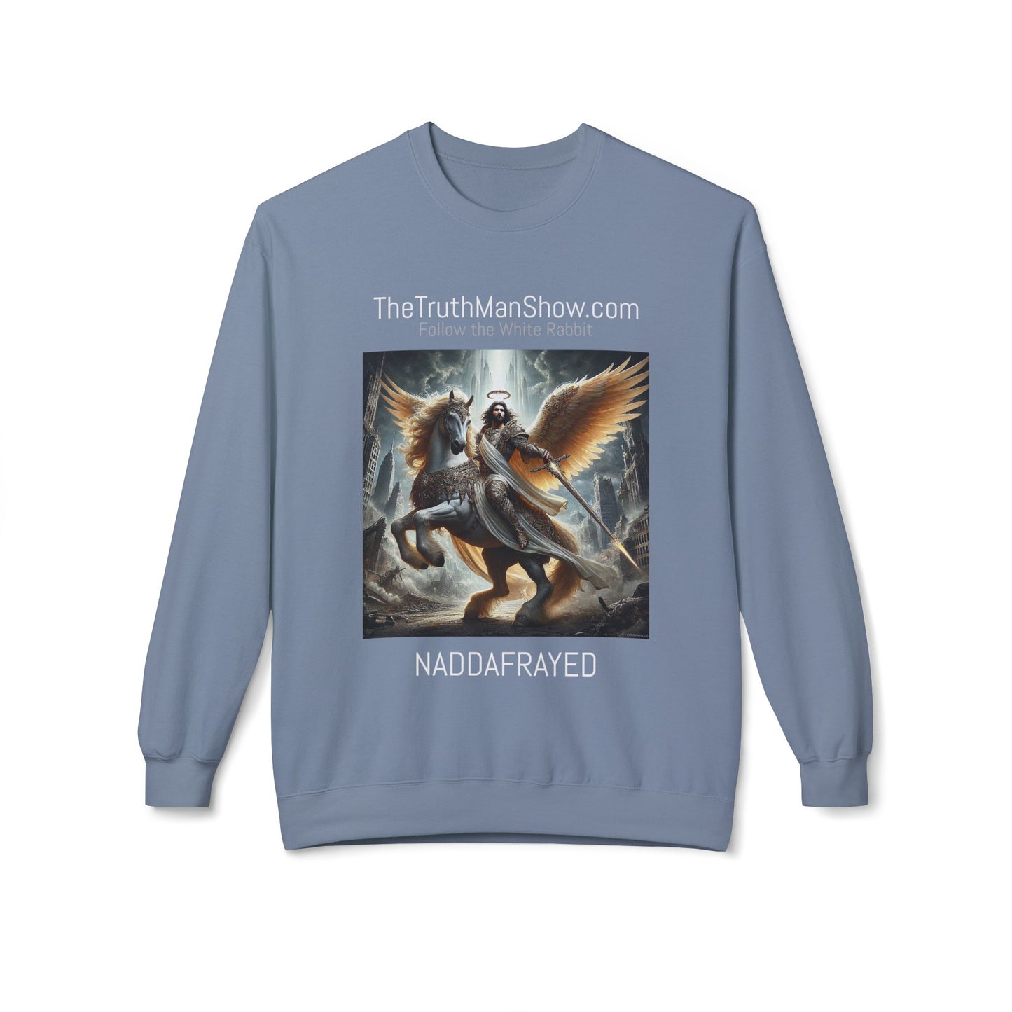 NADDA THETRUTHMANSHOW.COM Unisex Fleece Crewneck Sweatshirt Revelation 22:6