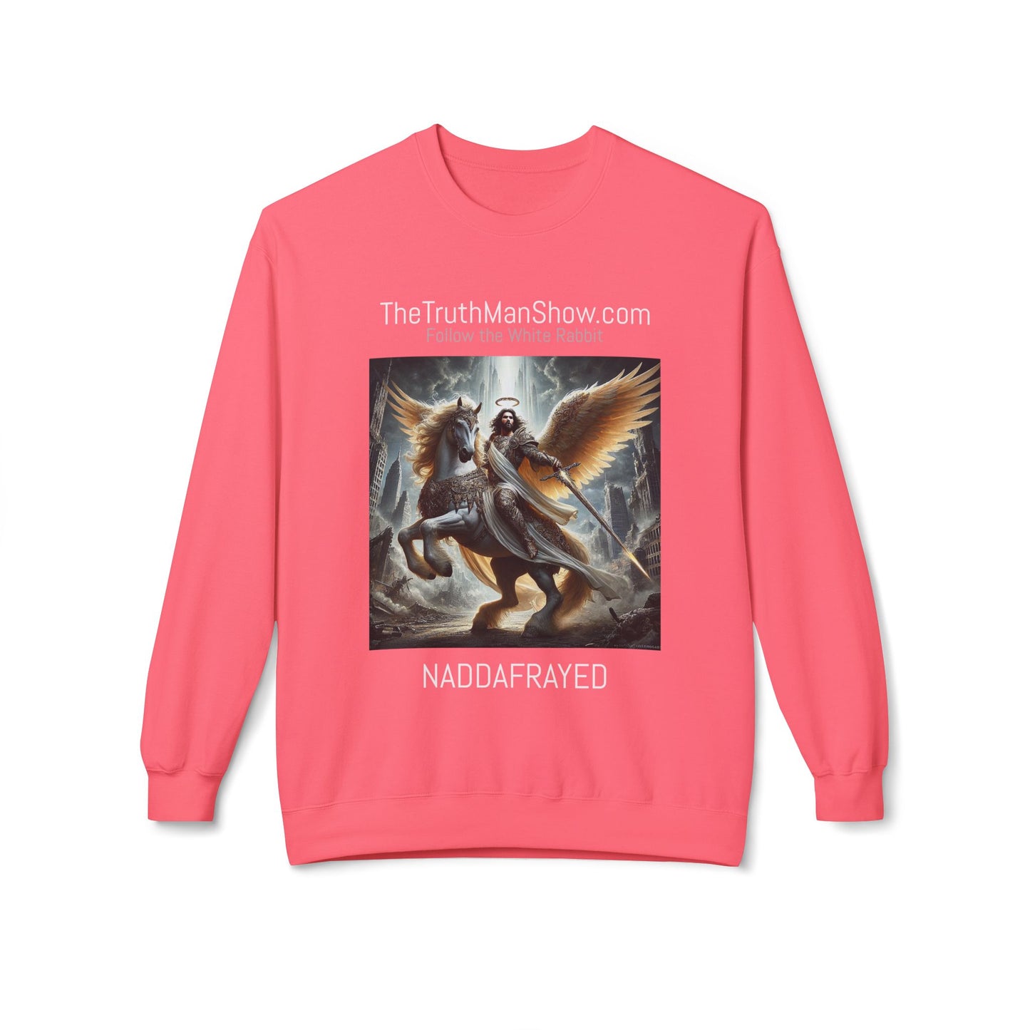 NADDA THETRUTHMANSHOW.COM Unisex Fleece Crewneck Sweatshirt Revelation 22:6