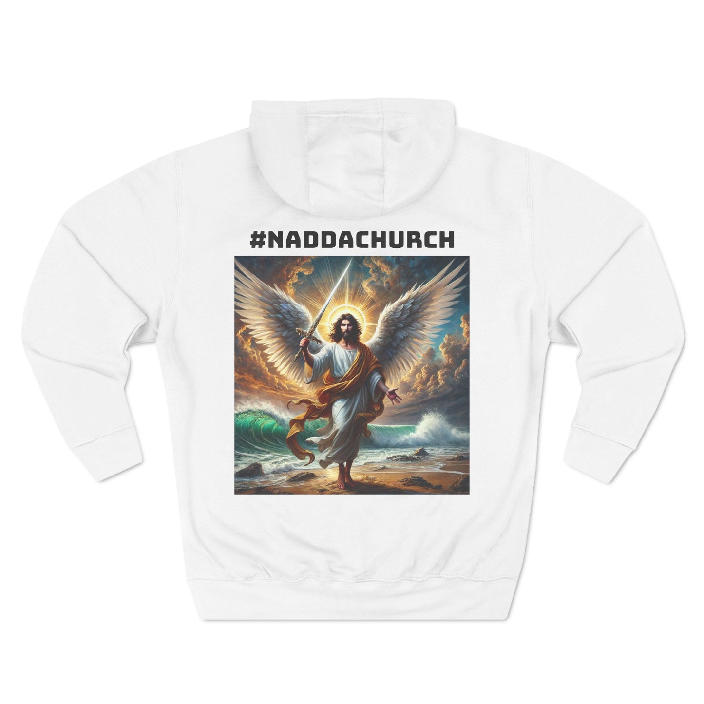 #NADDAWARNING "I Speak Jesus" Three-Panel Fleece Hoodie - #NADDACHURCH