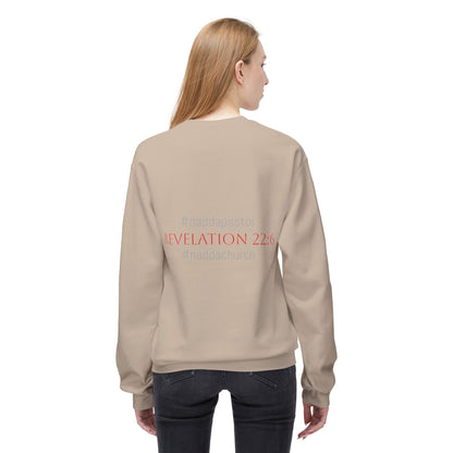 NADDA THETRUTHMANSHOW.COM Unisex Fleece Crewneck Sweatshirt Revelation 22:6