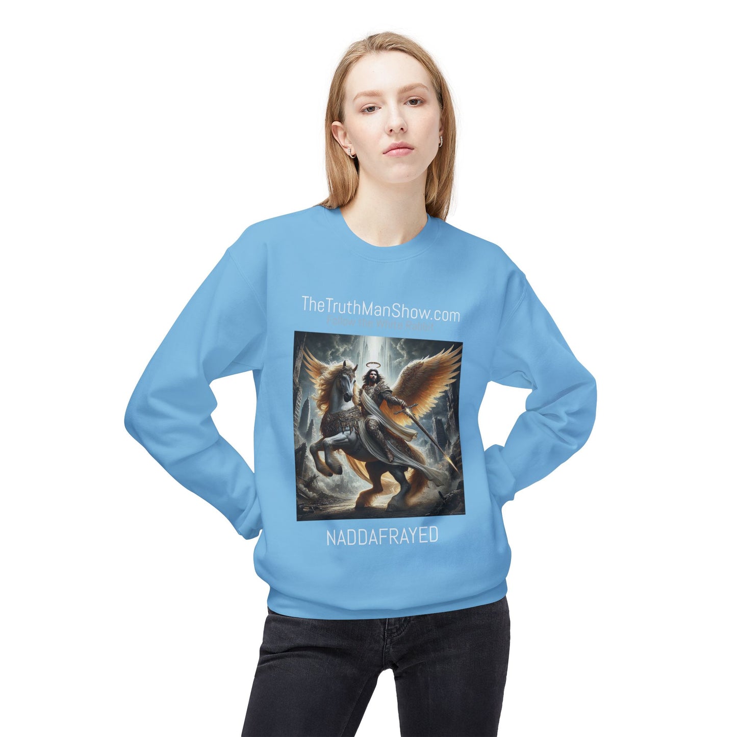 NADDA THETRUTHMANSHOW.COM Unisex Fleece Crewneck Sweatshirt Revelation 22:6