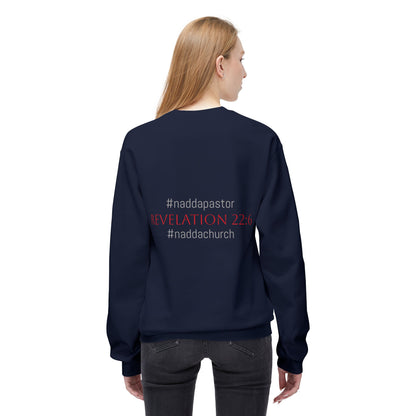 NADDA THETRUTHMANSHOW.COM Unisex Fleece Crewneck Sweatshirt Revelation 22:6