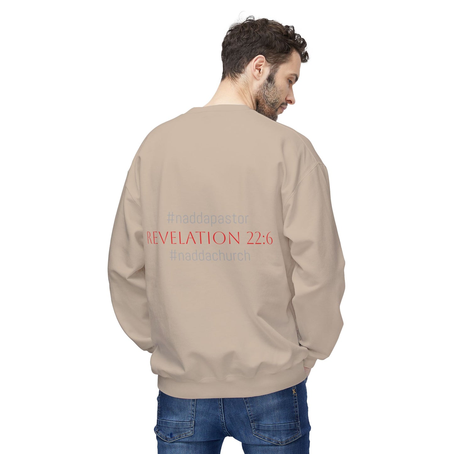 NADDA THETRUTHMANSHOW.COM Unisex Fleece Crewneck Sweatshirt Revelation 22:6