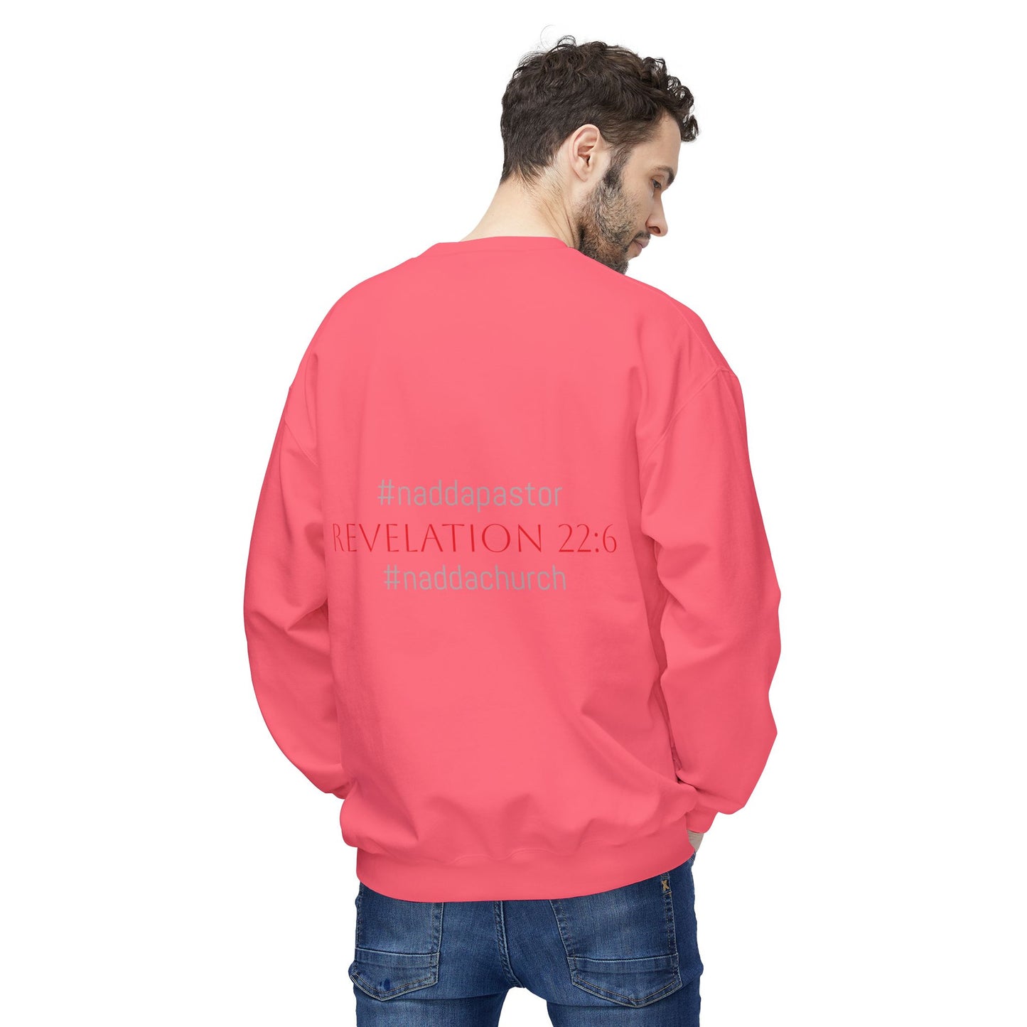 NADDA THETRUTHMANSHOW.COM Unisex Fleece Crewneck Sweatshirt Revelation 22:6