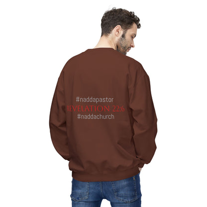 NADDA THETRUTHMANSHOW.COM Unisex Fleece Crewneck Sweatshirt Revelation 22:6